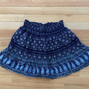 Navy print, flowy skirt